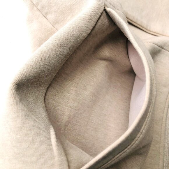 Gap Fit Hoodie Sweatshirt Full Zip Jacket Cotton blend Size S Beige Breathable - Picture 11 of 11